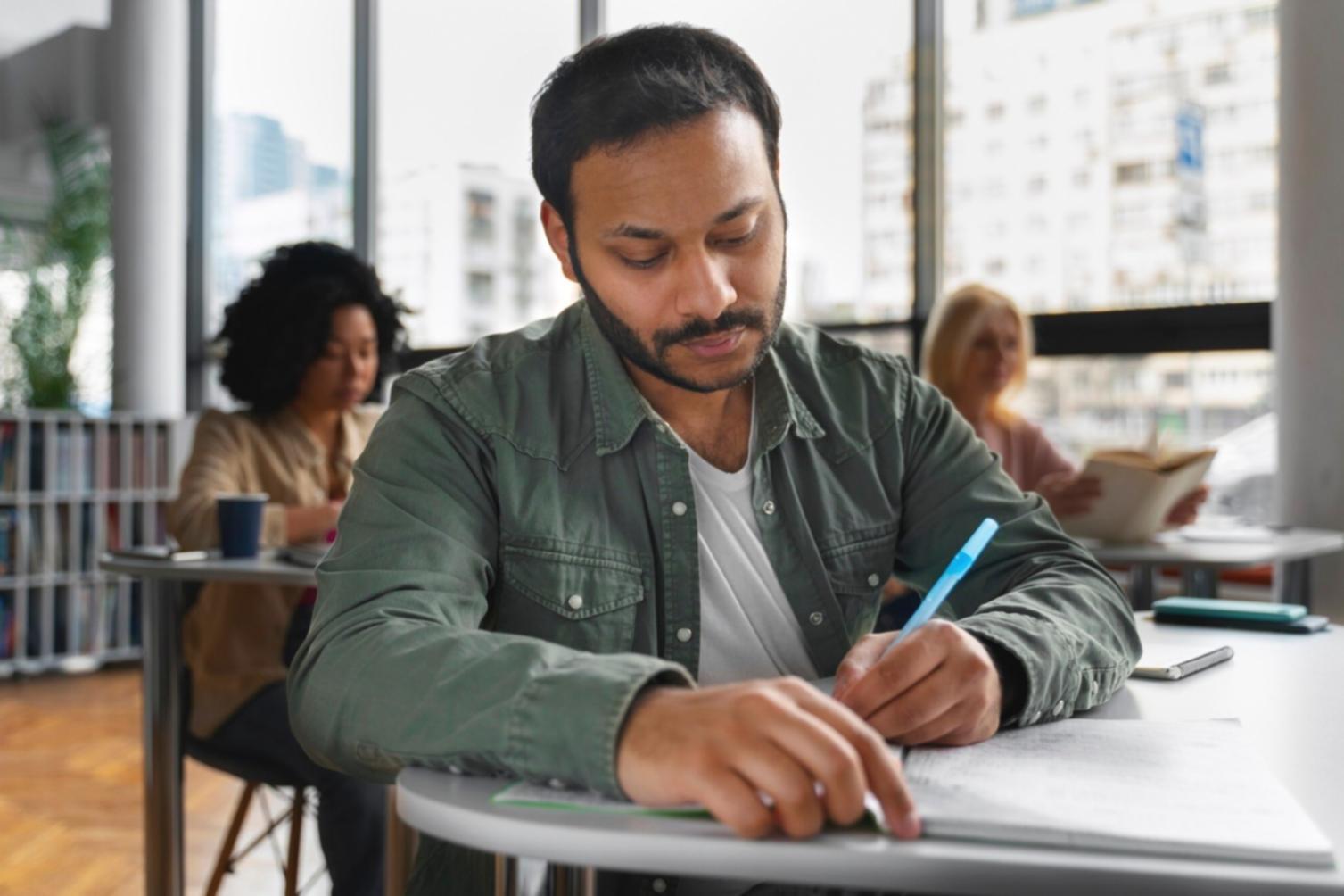 Financial records organization workspace